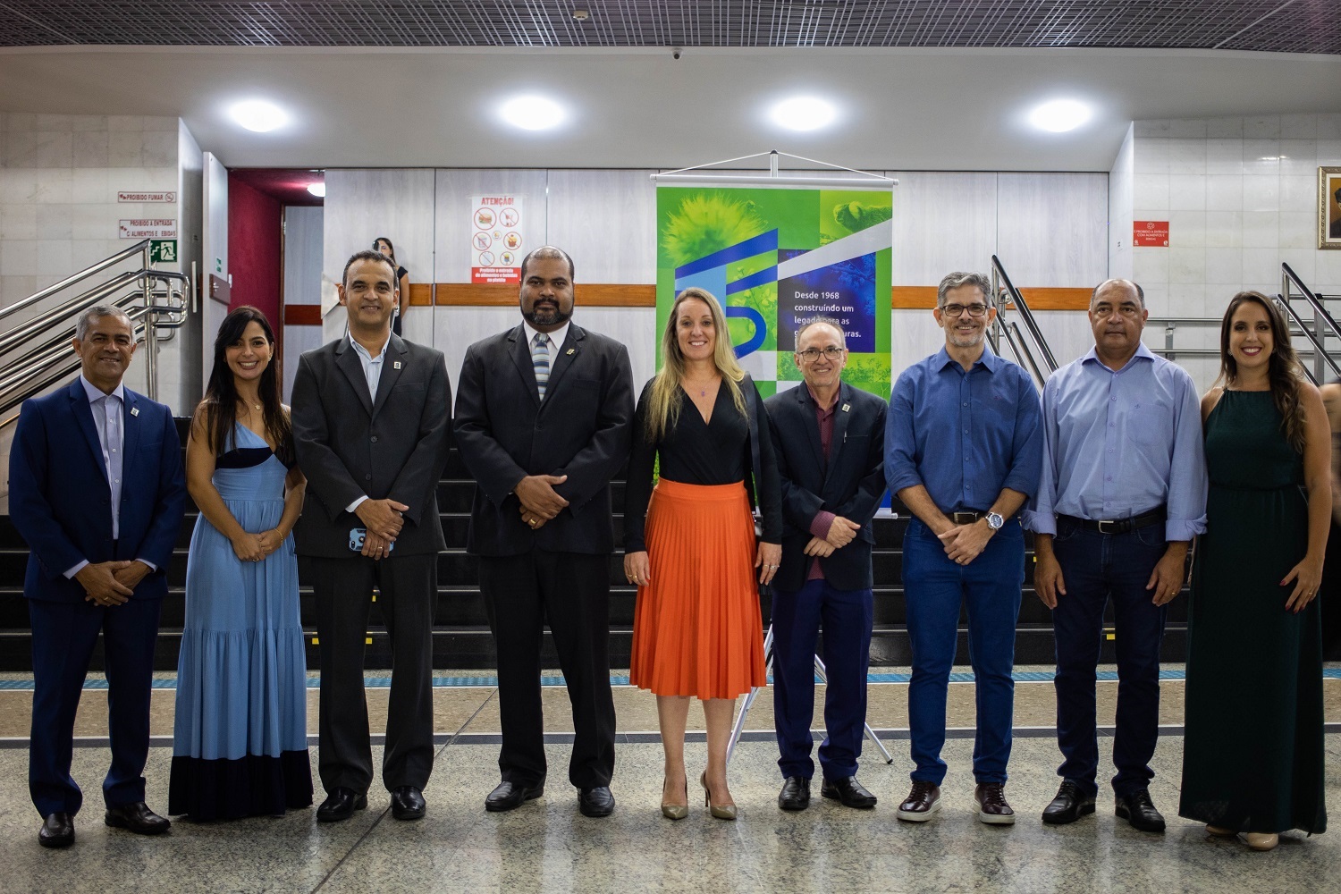 Reitor da UFS, Valter Santana e parte da equipe responsável pela gestão da UFS. (foto: Elisa Lemos/Ascom UFS)