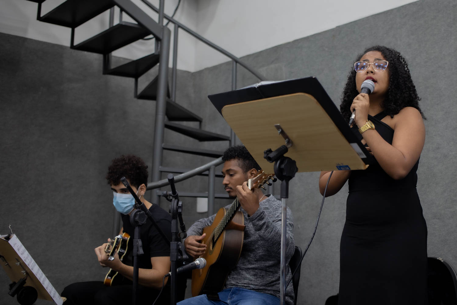Alunos do Departamento de Música da UFS fizeram uma breve apresentação.